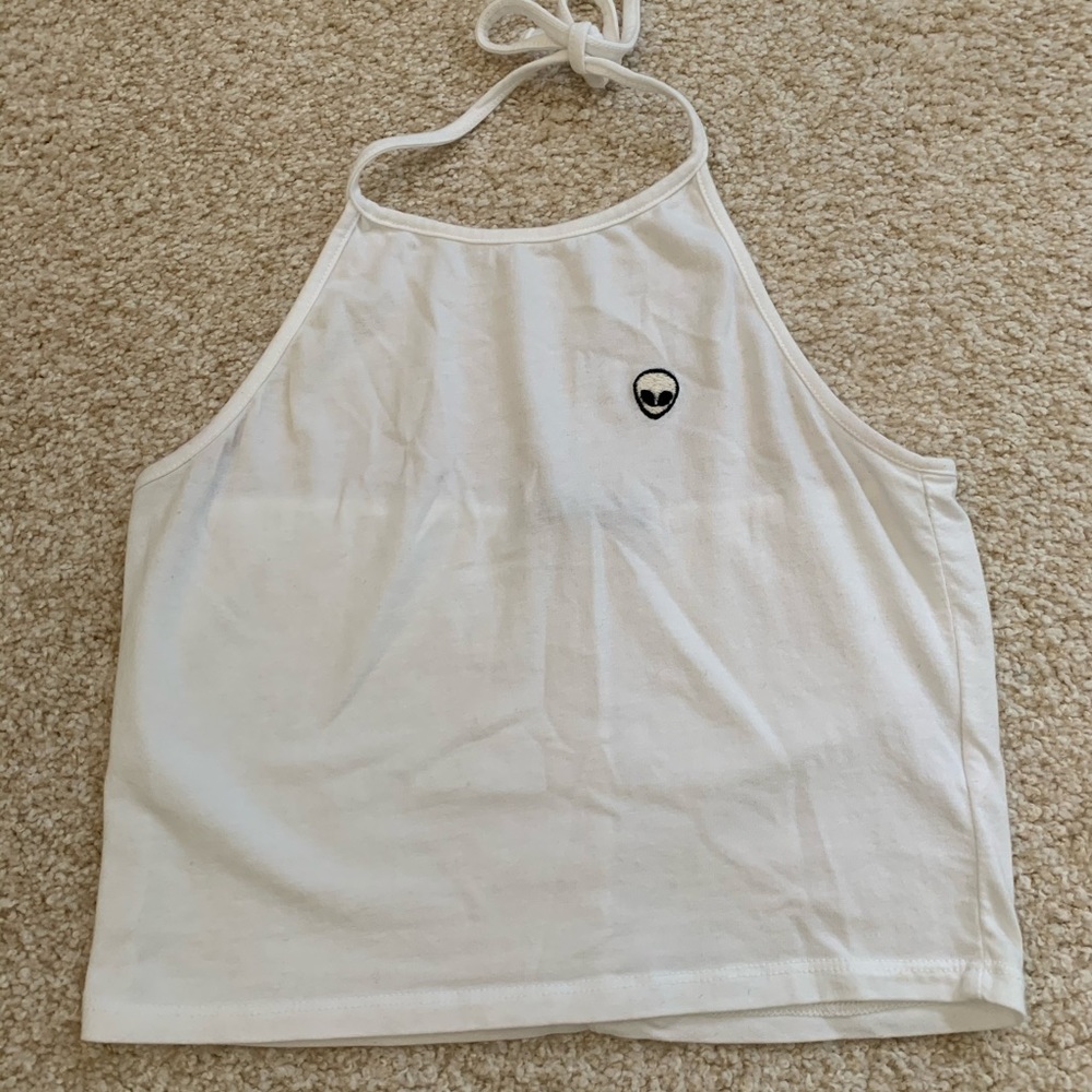 Brandy Melville White Halter Top